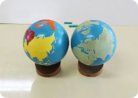 文化教育で使う2種類の地球儀