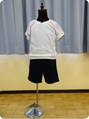 体操着(白の半袖シャツ・紺の半ズボン)